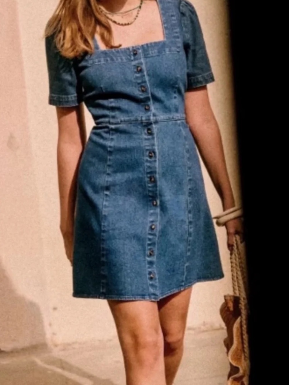 Sezane Lianne Denim Dress